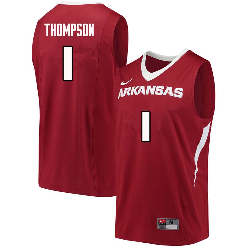 Men #1 Trey Thompson Arkansas Razorback College Basketball Jerseys Sale-Cardinal - Click Image to Close